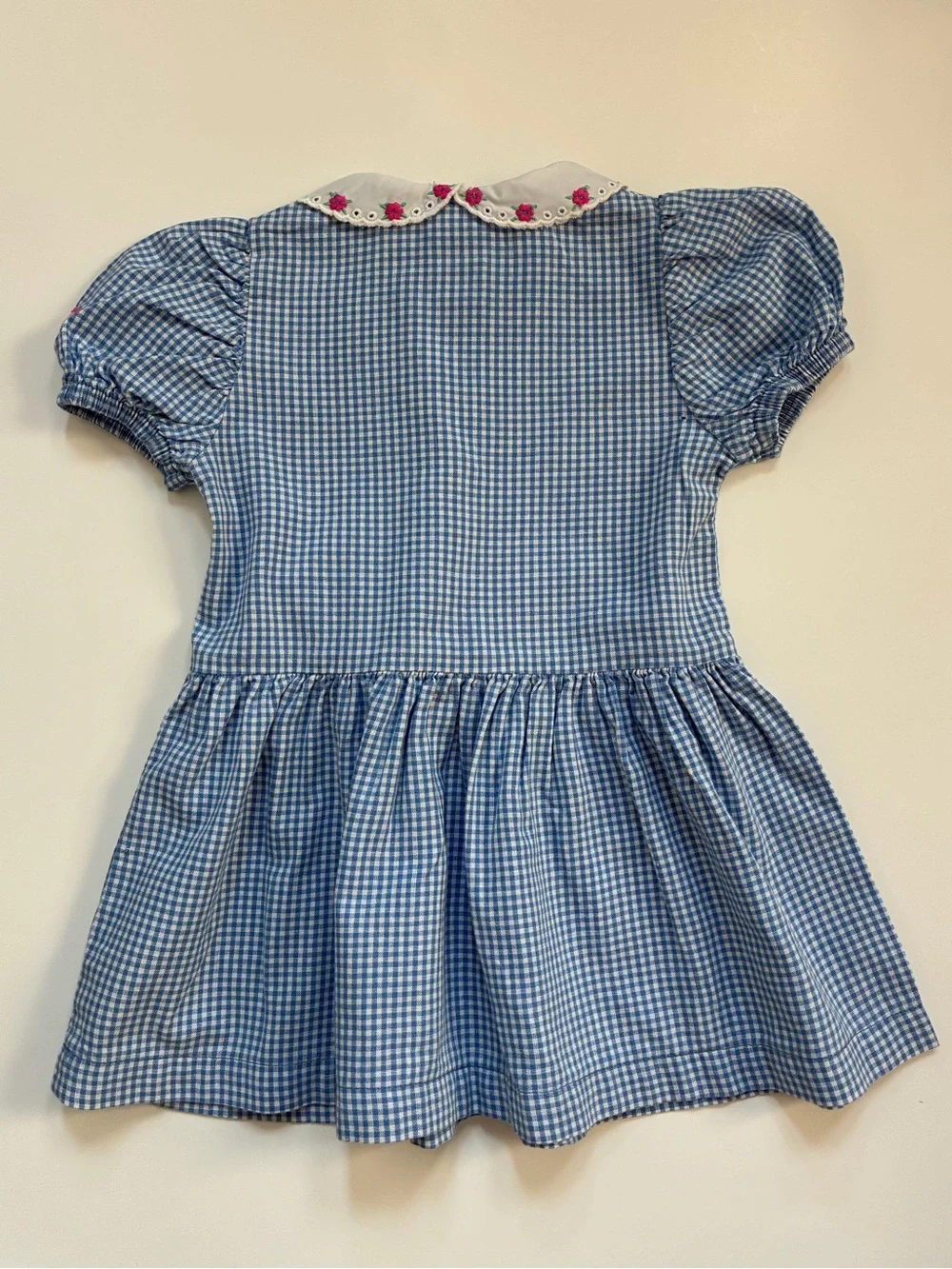 OshKosh B'gosh Blue Gingham Dress 2T~Vintage OshKosh Peter Pan Collar Dress